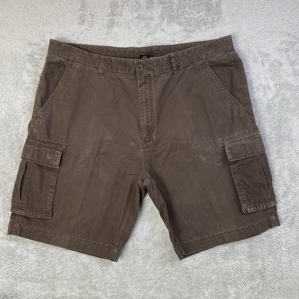 BobTimberlake Shorts Men Brown Sz 40 Cargo Utility 100% Cotton Outdoor Casual